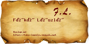 Fükő László névjegykártya